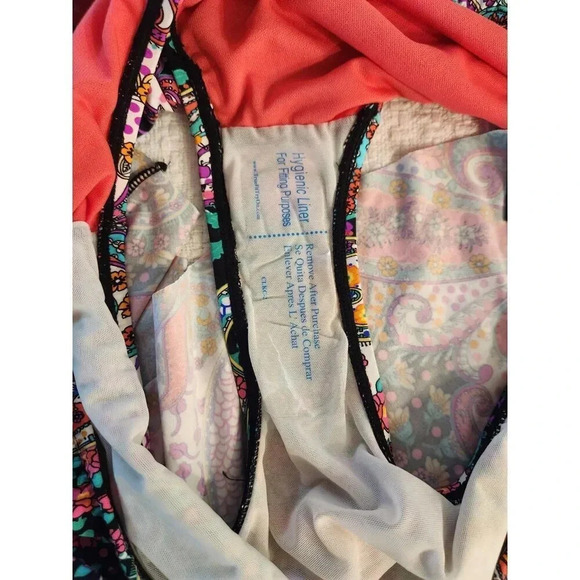 NWT Kenneth Cole Paisley Tummy Control Swim Shorts 1X - Picture 9 of 12